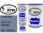 Preview: Chevrolet, Blue Ice Metallic, 68 / WA931L: 500ml Lackdose + 500ml Klarlack + 250ml Härter - Set, von ATW Autoteile West.